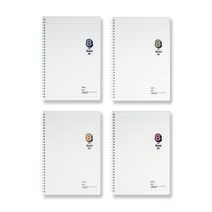 씨엔지 tobe 8mm PP좌철 노트 V2 4종 세트, 그린,레드,브라운,블루, 1세트