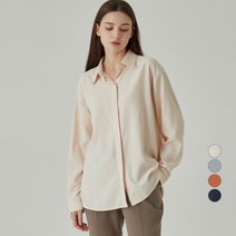 ELLE PARIS 여성용 히든버튼 셔츠 블라우스