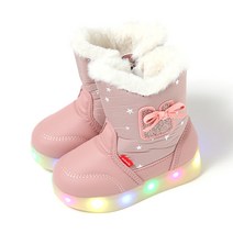 오즈키즈 아동용 슈팅스타LED 패딩 털 부츠