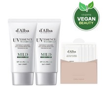 달바 비건 워터풀 마일드 선크림 SPF 50+ PA++++ 50ml x 2p + 약산성 젤클렌저 15ml 세트, 1세트, 100ml