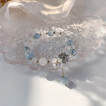 쉐어몰 큐빅 오로라 유리구슬 팔찌