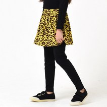 키즈레시피 여아용 호피 치마레깅스