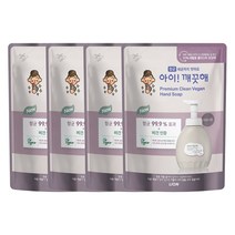 아이깨끗해 프리미엄 클린 비건 핸드워시 피오니향 리필, 400ml, 4개