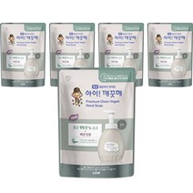 아이깨끗해 프리미엄 클린 비건 핸드워시 무향 리필, 400ml, 5개