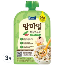 매일유업 맘마밀 매일 안심이유식 레토르트 9개월부터, 미역과소고기, 100g, 3개