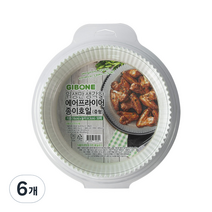 기본에 위생만 생각한 에어프라이어 종이호일 중형 16 x 16 cm 50p, 6개