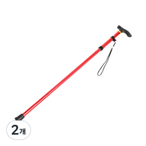 DM 알럽홈 심플 다용도 접이식 지팡이, 레드, 2개