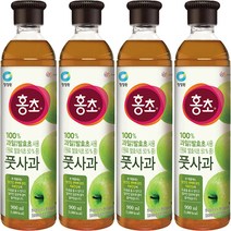대상 청정원 홍초 풋사과, 900ml, 4개