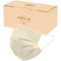 고르고 바른 일회용 덴탈 마스크 성인용, 50매, 1개, 베이지