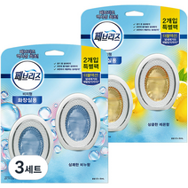 페브리즈 비치형 화장실용 상쾌한 비누향 6ml x 2개입 + 상큼한 레몬향 6ml x 2개입, 3세트