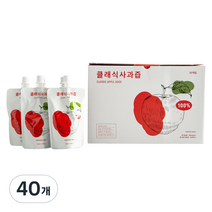 클래식농원 클래식 사과즙, 40개, 100ml