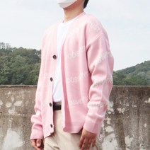 리셋 GCDS 브이넥 오버핏 남성 니트 가디건