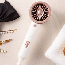 홈플래닛 쿨샷 접이식 헤어드라이기 1800W, 골든화이트
