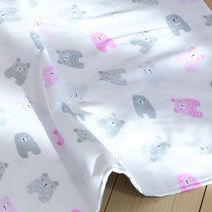[로라애슐리모달키즈] 화모 모달 프리미엄 유아 방수 패드, 핑크곰