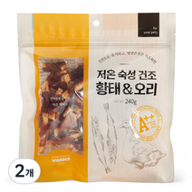 원더푸드 반려동물 저온숙성 건조간식 240g, 2개, 황태 + 오리 혼합맛