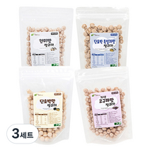 그린원푸드 유기농 옹알이 유아 쌀과자 4종 세트, 현미맛, 단호박맛, 자색고구마맛, 단호박흑임자맛, 3세트