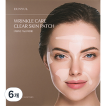 은율 링클 케어 클리어 스킨 미간 주름 패치, 2매입, 6개