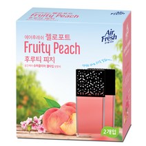 에어후레쉬 젤로포트 방향제 후루티 피치, 120g, 2개, 과일향