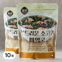 올반 키친 부드러운 소고기 미역국, 480g, 10개