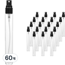 알루미늄캡 스프레이 용기 15ml, 투명(용기) + 블랙(캡), 60개