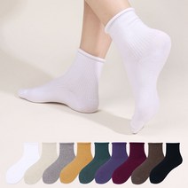 두발로 여성용 도돌이 골지 중목 양말 10켤레