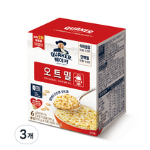 퀘이커 오트밀 오리지널, 180g, 3개