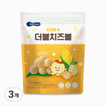 베베쿡 더블치즈볼 과자, 치즈, 25g, 3개