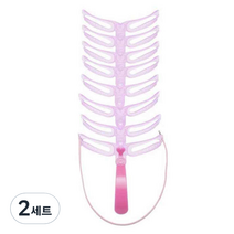 제로원 8단계 눈썹가이드 세트, 혼합색상, 2세트