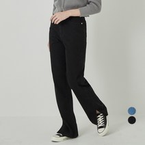 ELLE GIRL 스트레이트핏 사이드슬릿 롱 데님 팬츠