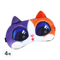 동물 그래픽 안대 9 반반 고양이, 1개입, 4개