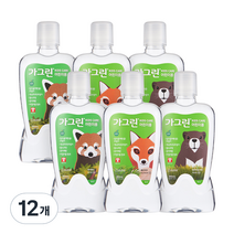 가그린 어린이용 구강청결제 사과향 캐릭터 랜덤발송, 380ml, 12개