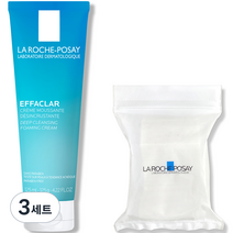 라로슈포제 에빠끌라 딥 클렌징 포밍 크림 125ml + 화장솜 30p 세트, 3세트