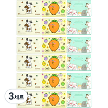 핑크풋 1500 여행용 티슈 3종 x 6p 세트, 3세트