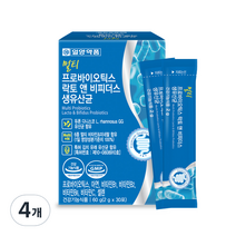 일양약품 멀티 프로바이오틱스 락토 앤 비피더스 L 람노서스 GG 생유산균 30p, 4개, 60g