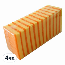 생활을그리다 양면 버블 수세미 오렌지, 12개, 4세트