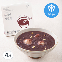 담꽃 무가당 통팥죽 (냉동), 250g, 4개