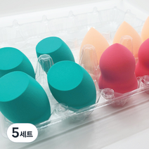 뷰티럽 대용량 논라텍스 사선 메이크업 스펀지 3종 10p 세트, 랜덤발송, 5세트