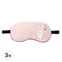 런웨이브 체크애니멀 팩 겸용 수면안대 보타이래빗, 1개입, 3개