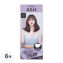 미쟝센 헬로 염색 크림, 7CA 쿨애쉬, 6개