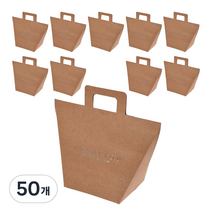 더깔끔 반달 선물상자, 브라운, 50개