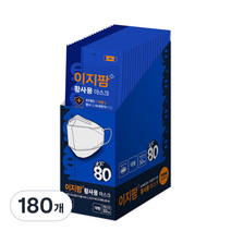 이지팜 황사 미세먼지 마스크 대형 KF80 흰색, 1개입, 180개