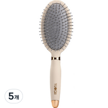 와에이스 에어백 정전기 방지 패들 헤어브러쉬 타원형, 5개, 베이지