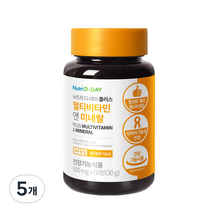 뉴트리디데이 플러스 멀티비타민 앤 미네랄 30g, 60정, 5개