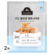 구딘 클린캣 벤토나이트 무향, 5L, 2개