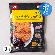 외갓집 1분 30초 통등심돈까스 + 소스 세트 (냉동), 650g, 3개