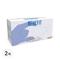 benefit 무분말 라텍스 장갑 XS, 화이트 아이보리, 미니(XS), 2개
