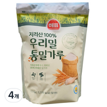 사조 우리밀 통밀가루, 1.5kg, 4개