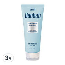 로픈 바오밥 핑크 솔트 스칼프 스크럽, 3개, 200ml