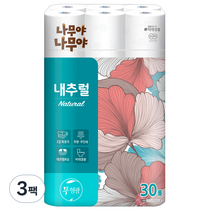 잘풀리는집 3겹 내추럴 화장지 27m, 30롤, 3팩