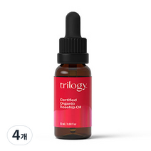트릴로지 오가닉 로즈힙 오일, 20ml, 4개